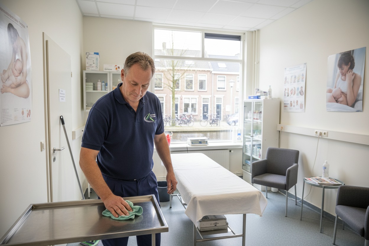 Schoonmaak in de zorg behandelkamer schoonmaakservice Wilde