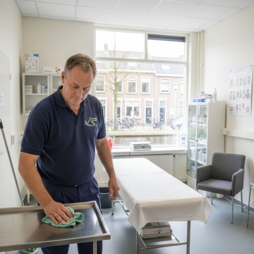 Schoonmaak in de zorg behandelkamer schoonmaakservice Wilde