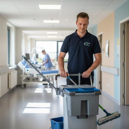 Schoonmaker van schoonmaakservice Wilde loopt in ziekenhuis